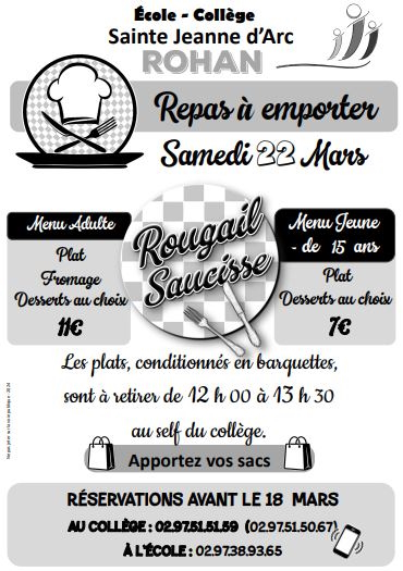 Lire la suite à propos de l’article Date à retenir : repas à emporter